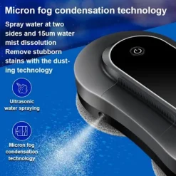 LIECTROUX Fönsterrengöring-Fönsterputningsrobot YW810 - APP-kontroll - Dubbel sprutning - 10 Tvättlappar