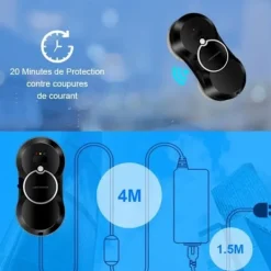 LIECTROUX Fönsterrengöring-Fönsterputsrobot HCR-10 - 2800 Pa - 30ml tank - Automatisk rengöring - Intelligent självgående fönsterputsrobot