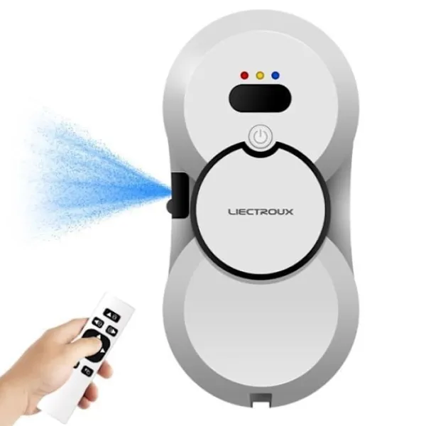 LIECTROUX Fönsterrengöring-Robot Fönsterputsare HCR-10 - 2800 Pa - 30ml Behållare - Automatisk rengöring - Självständig intelligent fönsterputsrobot