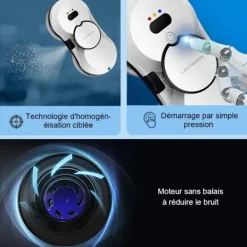 LIECTROUX Fönsterrengöring-Robot Fönsterputsare HCR-10 - 2800 Pa - 30ml Behållare - Automatisk rengöring - Självständig intelligent fönsterputsrobot