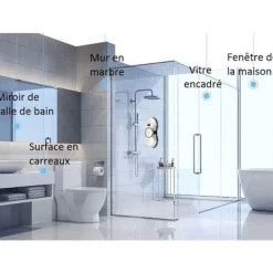 LIECTROUX Fönsterrengöring-Robot Fönsterputsare HCR-10 - 2800 Pa - 30ml Behållare - Automatisk rengöring - Självständig intelligent fönsterputsrobot