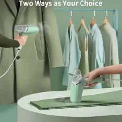 Ångtvättar-Liten bärbar handångstryckare för tyg, kläder, resor, kraftfull 1200 W, snabb uppvärmning på 30 sekunder