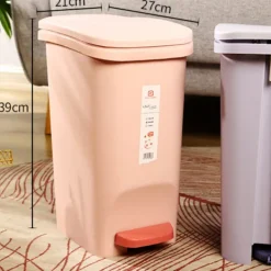 Soptunnor-8LSquare papperskorg med lock, kreativ stor papperskorg