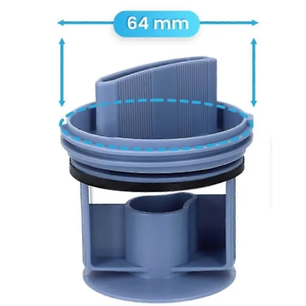 Tvättmaskiner-Luddfilter - Lämpligt för Bosch, Siemens, Neff, Constructa, Balay filterlock - Luddfilter på pump [DB]