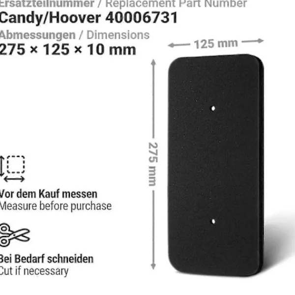 Torktumlare-Luddfilter Bomullsfilter För Europeisk Hoover Candy 40006731 Torktumlare