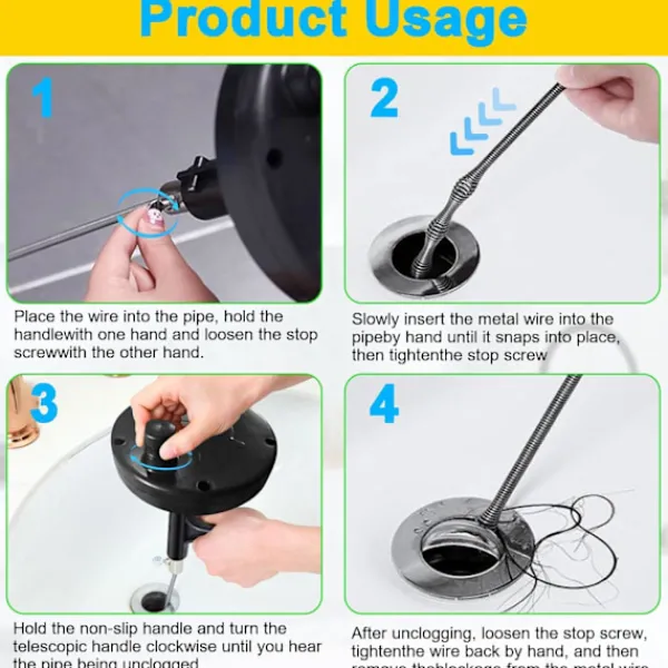 Rengöringsmedel-(3m) Avloppsrensare för handfat, kök, badkar och dusch