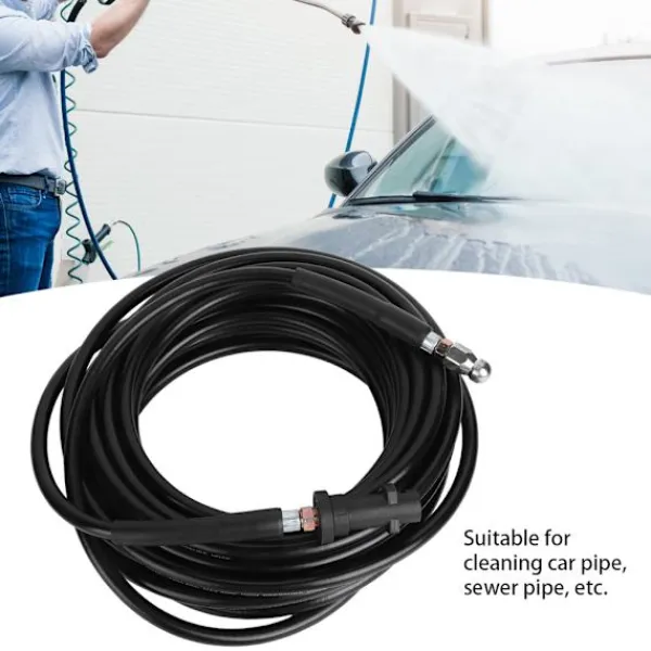 Högtryckstvättar-15m Högtryckstvättslang Avloppsrör Verktyg Kompatibel med Karcher K-serien