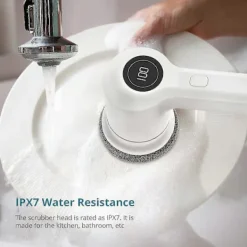 Städmaskiner-M4 280RPM Sladdlös Rengöringsborste – 2 Borsthuvuden för Badrum/Kök, Handhållen