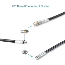 Högtryckstvättar-15m Rörrengörare för Kärcher Högtryckstvätt Bredare Professionell Rörkompatibel K2-K7/HD/HDS 180bar 60c °