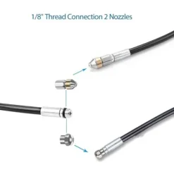 Högtryckstvättar-15m Rörrensare för Kärcher Högtryckstvätt Bredare Professionell Rörkompatibel K2-K7/HD/HDS 180bar 60c °[GPA],SD