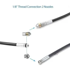 Högtryckstvättar-15m Rörrensare för Kärcher Högtryckstvätt Bredare Professionell rörkompatibel K2-K7/HD/HDS 180bar 60c °