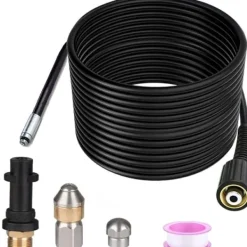 Högtryckstvättar-15m Rörrensare för Kärcher Högtryckstvätt Bredare Professionell Rörkompatibel K2-K7/HD/HDS 180bar 60c °-FA-