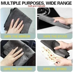 LBSS Svampar & Dukar-Magiska Absorberande Rengöringsduk Diskhanddukar Kökshanddukar Återanvändbar Städtrasa för Glasögon Fönster Hushållning 30x30cm/10pcs