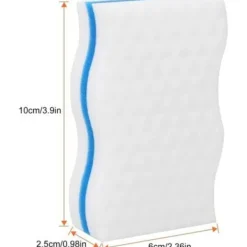 Svampar & Dukar-Magiska Svampar, 24-pack Supertjocka Melaminsvampar - Magisk Radergummi för Badrum, Pool, Kök, Golv, Vägg (Kemikaliefri) - Vit