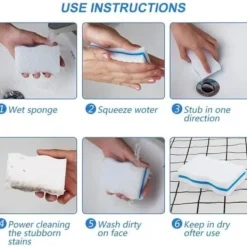 Svampar & Dukar-Magiska Svampar, 24-pack Supertjocka Melaminsvampar - Magisk Radergummi för Badrum, Pool, Kök, Golv, Vägg (Kemikaliefri) - Vit