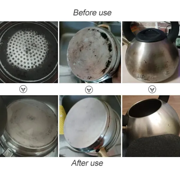 NSF Svampar & Dukar-Magiskt kök svamp borste melamin svamp rengöring borste avkalkning kniv panna kruka rengöring stark sanering borstar