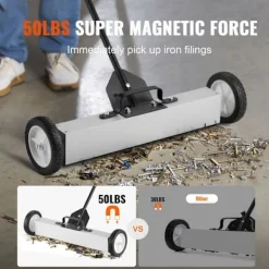 DUOKU Städmaskiner-Magnetisk Rullande Sopmaskin--50 lb-Skjutsopmaskin med 24 tum och Teleskophandtag