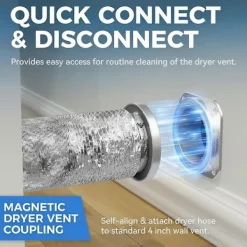 Torktumlare-Magnetisk torktumlarkoppling DV180 Lufttät tätning Torktumlarkontakt Kit Lätt att rengöra Snabbkoppling