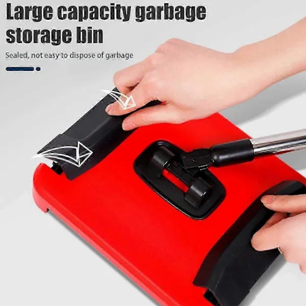 Städmaskiner-Manuell mattrengörare med borste för trägolv och mattor, lätt golvrengörare för snabb rengöring, icke-elektrisk mattrengörare