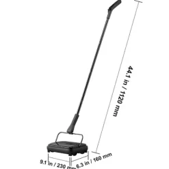 Städmaskiner-Mattrensare, 20 cm sopbredd, 300 ml dammbehållare för hem, kontor, mattor och hårda ytor