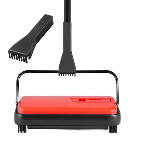 DUOKU Städmaskiner-Mekanisk sopborste--med sopbredd på 170 mm-Manuell golv- och mattasoptor-Kvadrat med dammbehållare