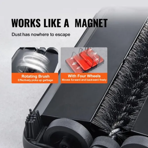 DUOKU Städmaskiner-Mekanisk sopborste--med sopbredd på 170 mm-Manuell golv- och mattasoptor-Kvadrat med dammbehållare