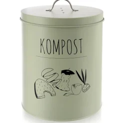 Northix Soptunnor-Metallkökskompostbehållare med kolfilter, 8L, grön