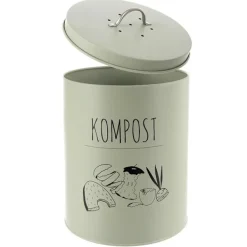 Northix Soptunnor-Metallkökskompostbehållare med kolfilter, 8L, grön