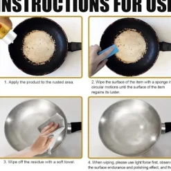 Generic Rengöringsmedel-Metallpoleringspasta, metall- och aluminiumrengörare, rostborttagare för botten av kökskastruller, kräm av