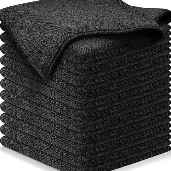 hhu Svampar & Dukar-Mikrofiberduk, 8-pack, Multifunktionella Återanvändbara Rengöringsdukar, Luddfritt Streckfritt Tvättbart Dammtork för Hus, Fönster 40 x 40 cm Svart 40cm*40cm | Fyndiq