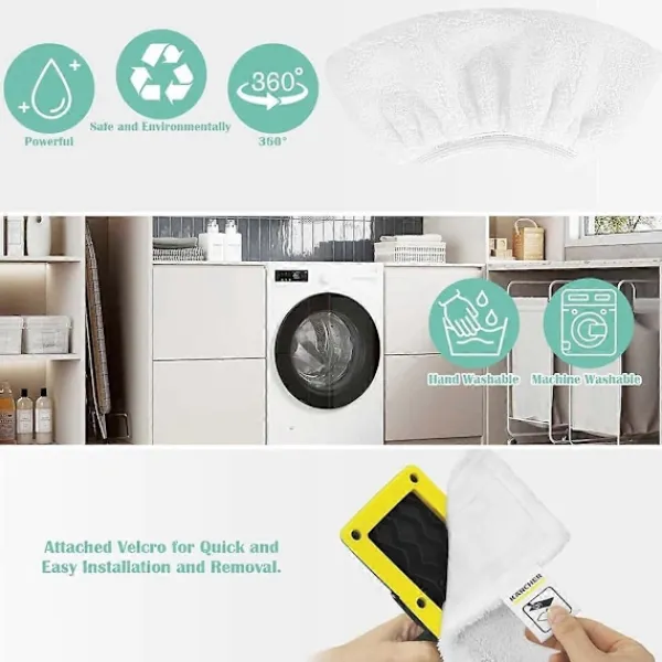 Ångtvättar-Mikrofiberdukset för Easyfix SC1 SC2 SC3 SC4 SC5 Ångmopp Tillbehör, Tvättbar Mikrofiber