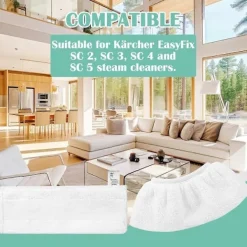 Ångtvättar-Mikrofiberdukset för Easyfix SC1 SC2 SC3 SC4 SC5 Ångmopp Tillbehör, Tvättbar Mikrofiber