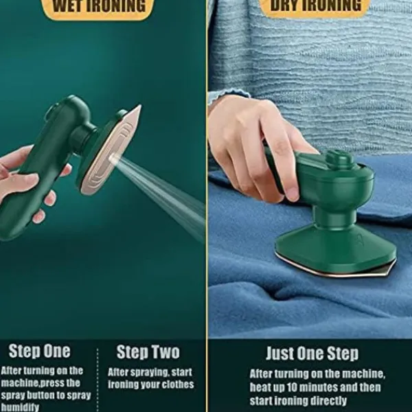 Ångtvättar-Mikrostångjärn, bärbara resejärn mini med ånga, miniångjärn handhållen klädångare för resor och hem