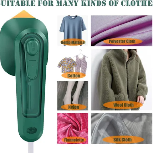 Ångtvättar-Mikrostångjärn, bärbara resejärn mini med ånga, miniångjärn handhållen klädångare för resor och hem