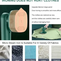 Ångtvättar-Mikrostångjärn, mini USB-ångstrykjärn, professionellt bärbart handhållet hushållsångstrykjärn för kläder, lämpligt för familj och resor