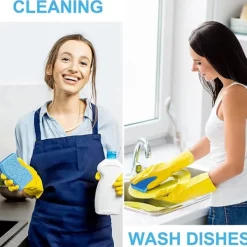 NICEGOU Svampar & Dukar-Miljövänlig Repfri Köks-cellulosasvamp, Miljövänlig Dubbelsidig Diskmaskinsvamp för Kök, 12-pack (Blå)