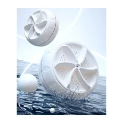 Tvättmaskiner-Mini Bärbar Tvättmaskin (Vit), Bärbar Tvättmaskin för Kläder, Sminkborstar, Frukt och Grönsaker