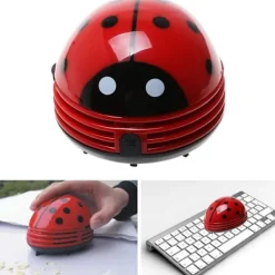 Dammsugare & Tillbehör-Mini Dammsugare för Skrivbord, Nyckelpiga Design, Hemmakontor, Dammsamlare, Bordsdammsugare, Dator