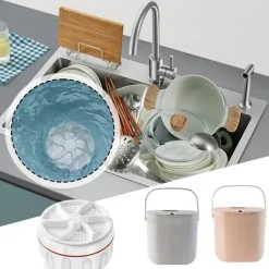 Tvättmaskiner-Mini Diskmaskin Portabel Bänkdiskmaskin Djuprengöring för Köket tvättmaskin 1 st