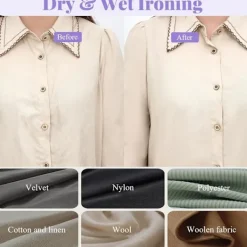 EASTVAPS Strykjärn-Mini Handhållen Ångstrykjärn, Portabel Dubbelanvänd Klädångare för Resor & Hem