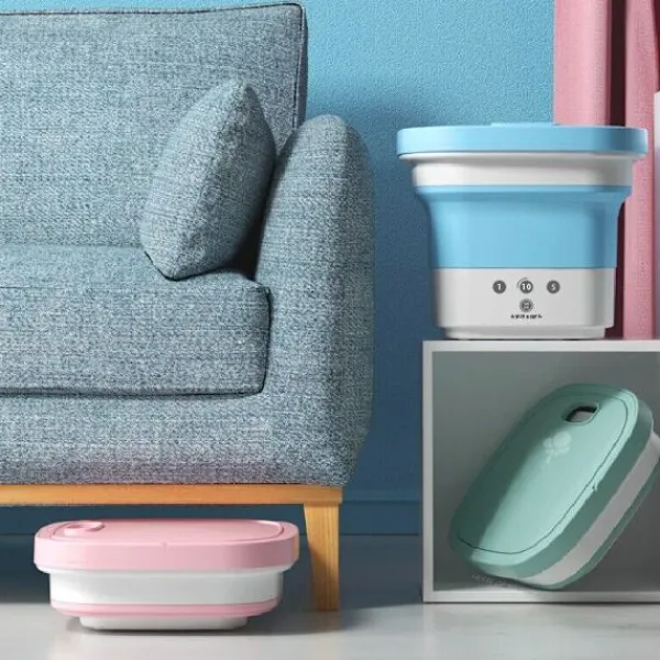 Tvättmaskiner-Mini hopfällbar tvättmaskin för tvätt av underkläder, strumpor och babykläder