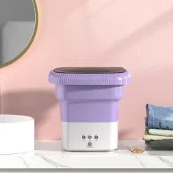 Tvättmaskiner-Mini hopfällbar tvättmaskin för tvätt av underkläder, strumpor och babykläder