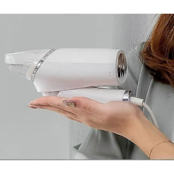 Ångtvättar-Mini Klädstrykjärn, Portabelt Resestrykjärn Ställ Torr Våt Strykning, Ångstrykjärn Handhållet Strykjärn Vit