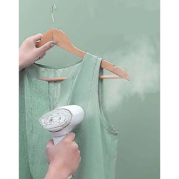 Ångtvättar-Mini Klädstrykjärn, Portabelt Resestrykjärn Ställ Torr Våt Strykning, Ångstrykjärn Handhållet Strykjärn Vit