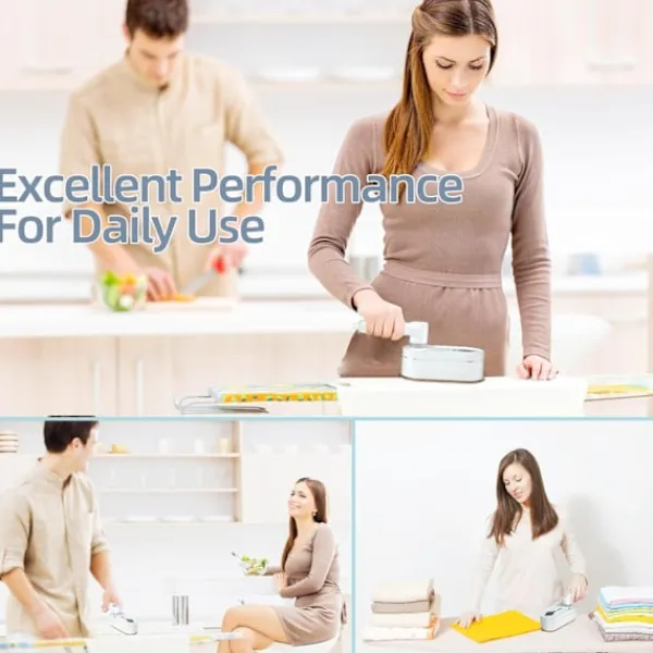 Holocky Strykjärn-Mini Ångstrykjärn, Bärbar Ångstrykjärn med 8 Förinställda Ång- och Temperaturinställningar EU