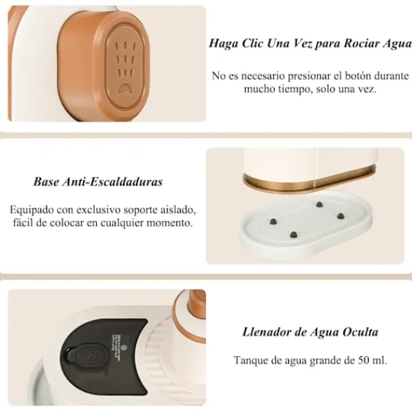 Ångtvättar-Mini Ångstrykjärn för Resor Handhållen Bärbar Ångare för Kläder Ångmaskin 180° Rotera Handtag Mini