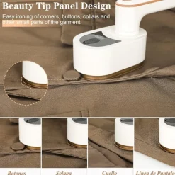 Ångtvättar-Mini Ångstrykjärn för Resor Handhållen Bärbar Ångare för Kläder Ångmaskin 180° Rotera Handtag Mini