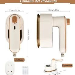 Ångtvättar-Mini Ångstrykjärn för Resor Handhållen Bärbar Ångare för Kläder Ångmaskin 180° Rotera Handtag Mini