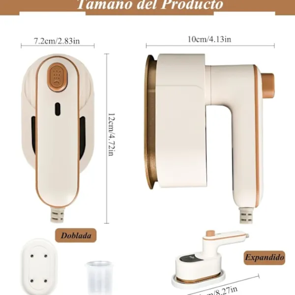 Ångtvättar-Mini Ångstrykjärn för Resor Handhållen Bärbar Ångare för Kläder Ångmaskin 180° Rotera Handtag Mini