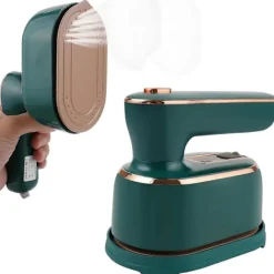 Ångtvättar-Mini Ångstrykjärn, 1090W Vikbart Handhållet Reseångstrykjärn, Keramisk Nonstick Stryksula, 15s Snabb Uppvärmning